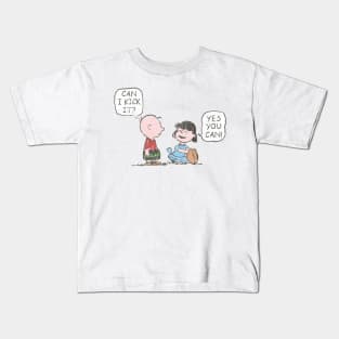 yes you can kick // retro art Kids T-Shirt